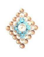 Кольцо из золота c бирюзой и перламутром