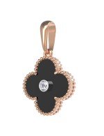 Подвеска из золота c бриллиантами и ониксом