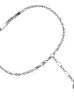 Браслет из белого золота c ониксом и перламутром