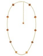 Колье из лимонного золота c тигровым глазом