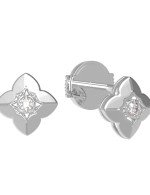 Серьги из белого золота c бриллиантами