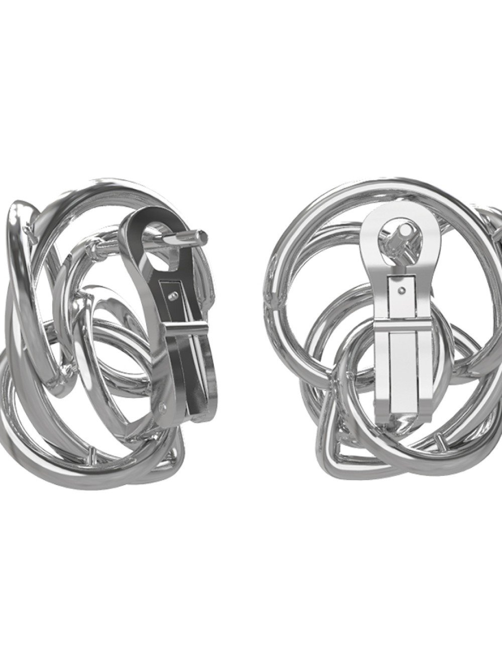 Серьги из белого золота c бриллиантами