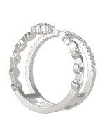 Кольцо из белого золота c бриллиантами