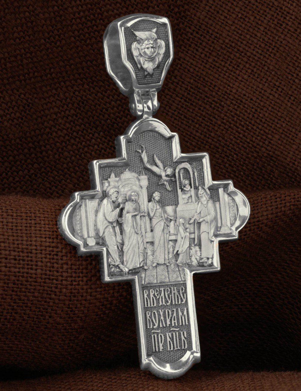 Крест из белого золота