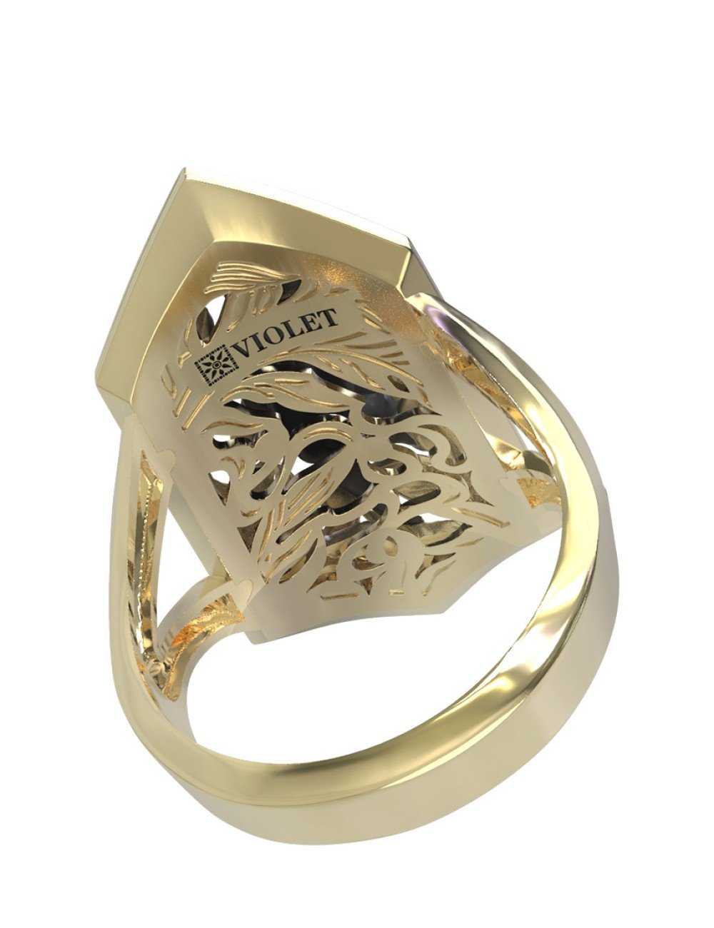 Кольцо из лимонного золота