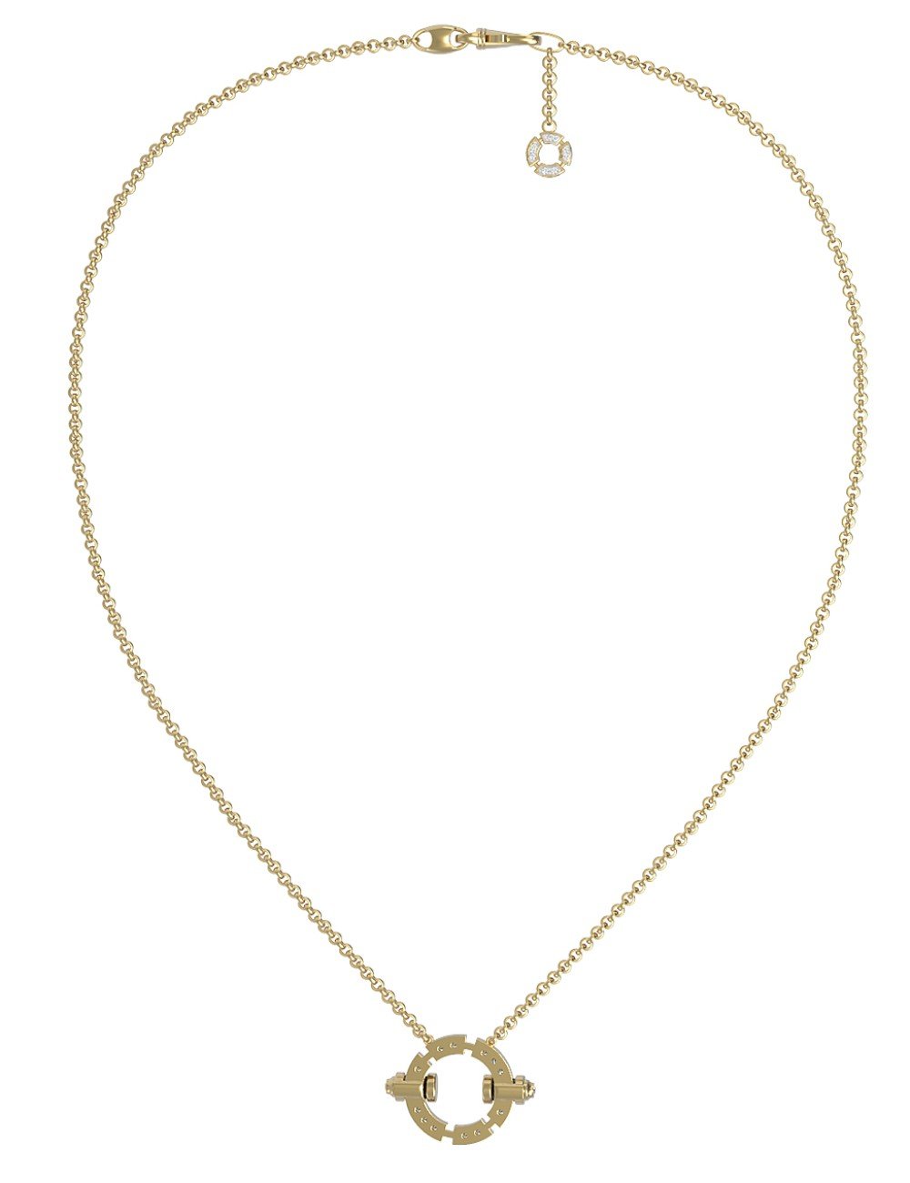 Колье из лимонного золота c бриллиантами и ониксом