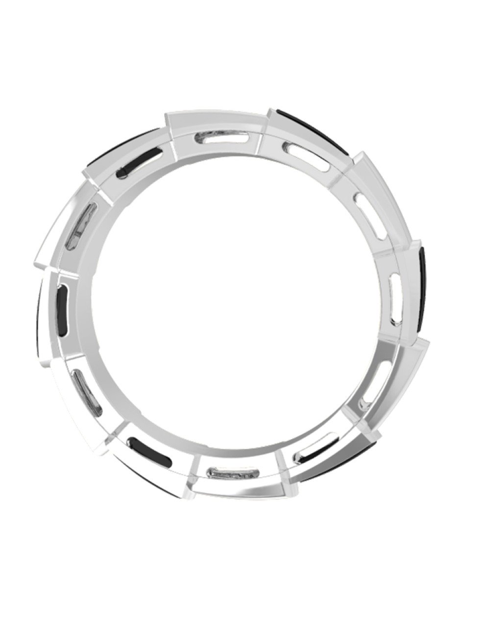 Кольцо из белого золота c ониксом