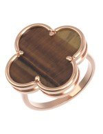 Кольцо из золота c тигровым глазом