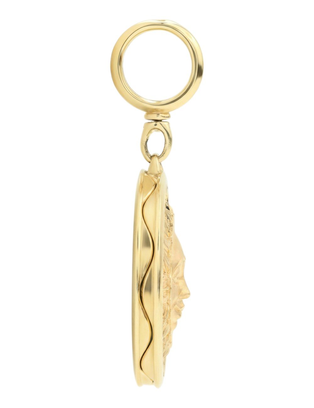 Подвеска из лимонного золота c перламутром