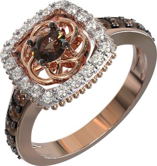 Кольцо из золота c бриллиантами