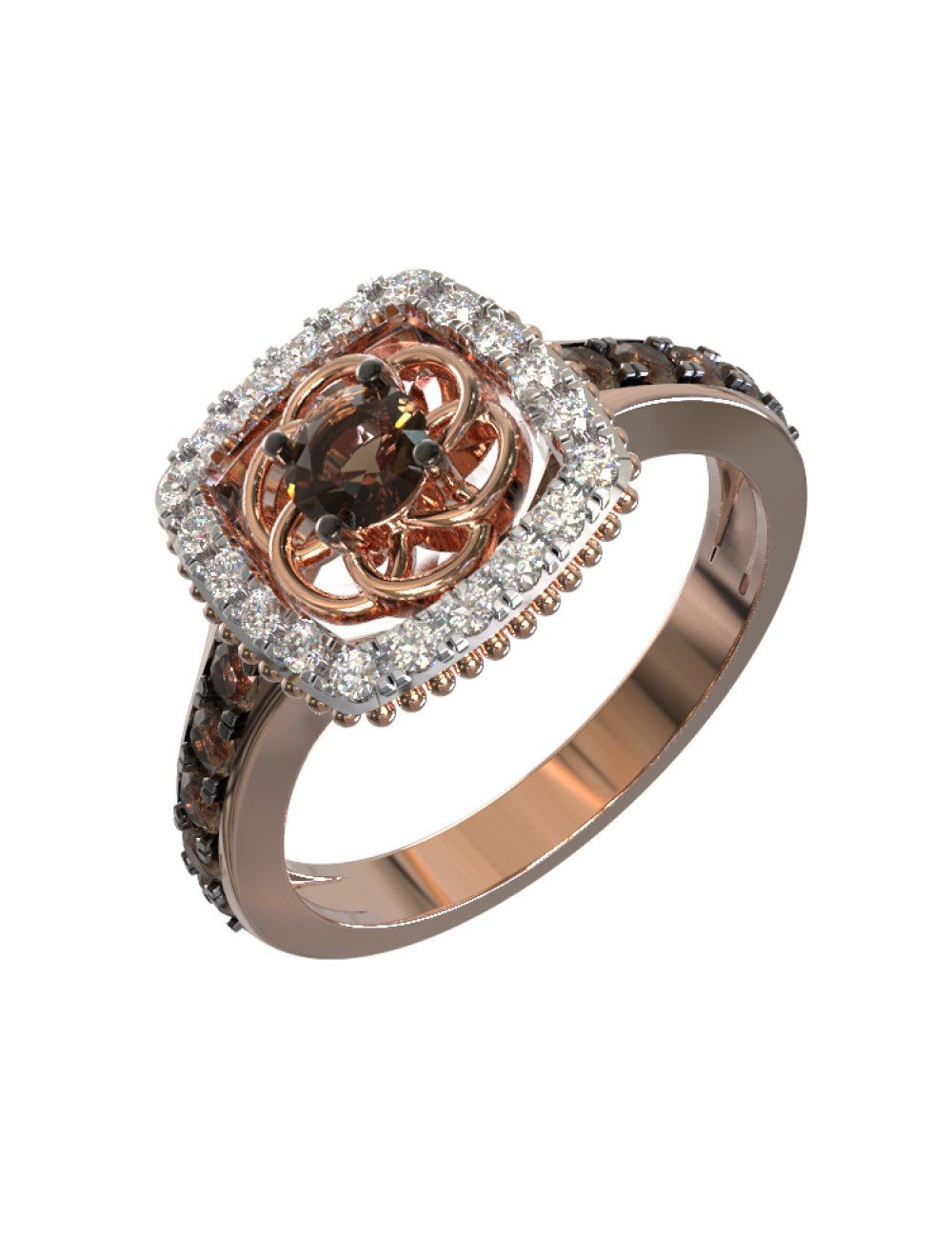 Кольцо из золота c бриллиантами