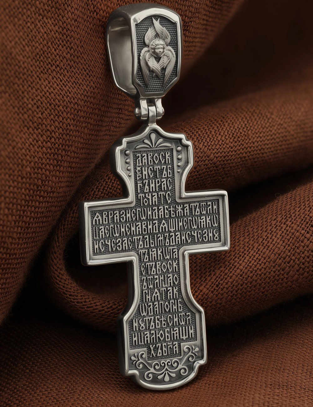 Крест из белого золота