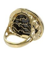 Кольцо из лимонного золота c эмалью и ониксом