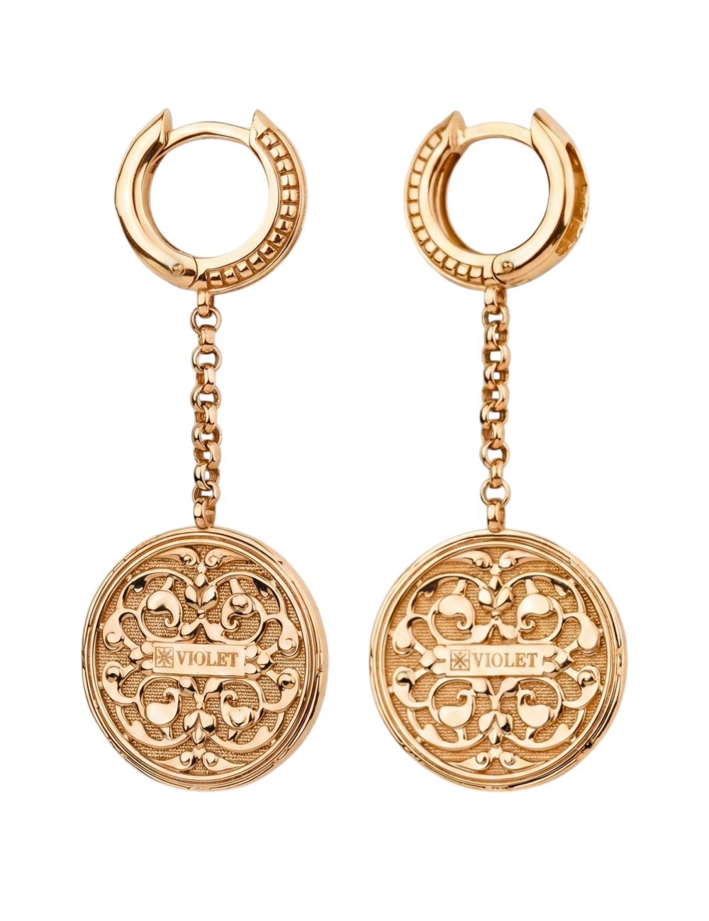 Серьги из золота c эмалью