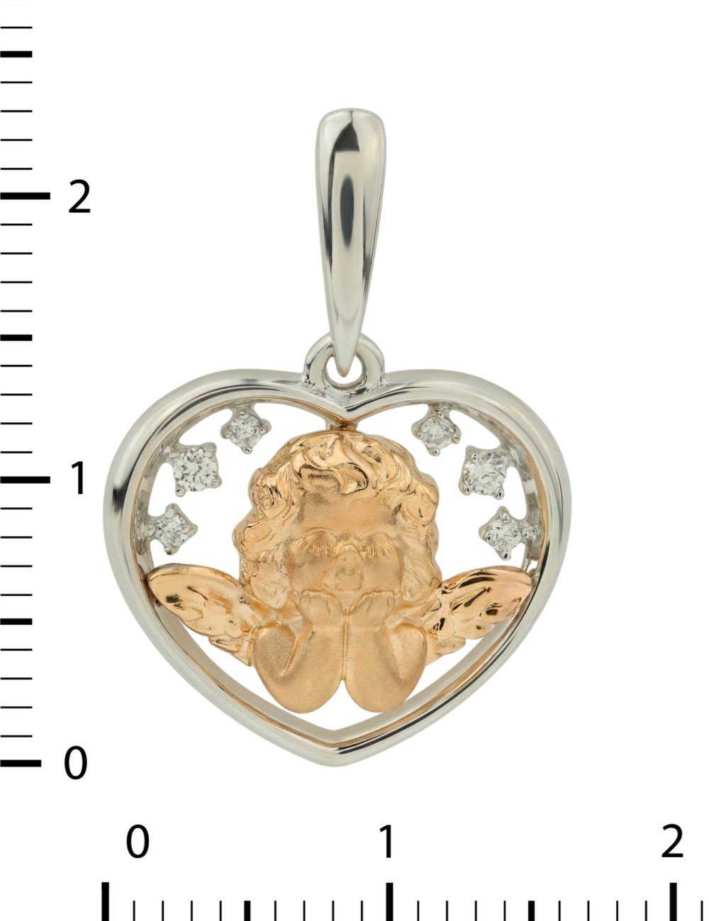 Подвеска из белого золота c бриллиантами