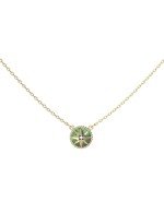 Колье из лимонного золота c бриллиантами и малахитом