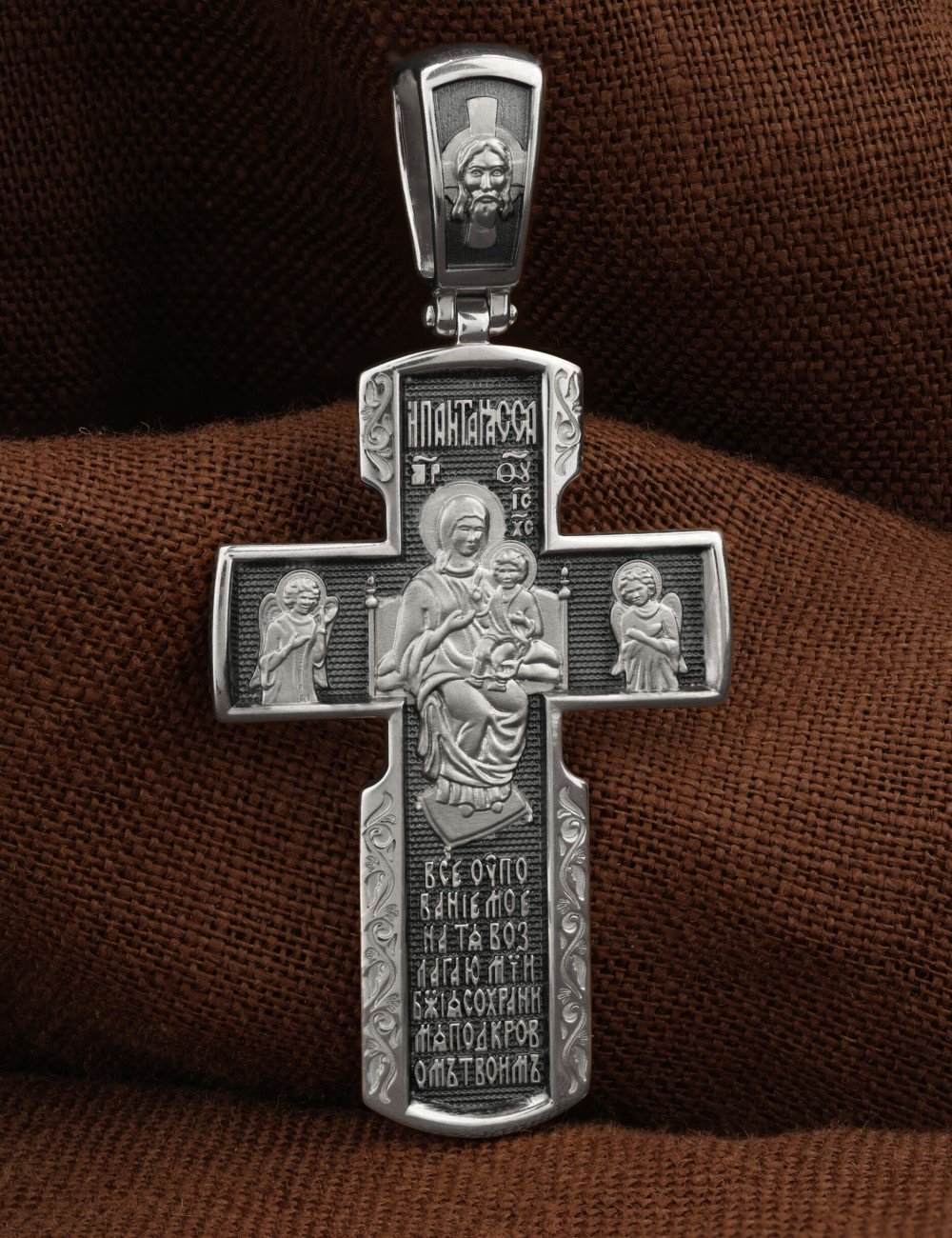 Крест из белого золота