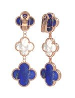 Серьги из золота c лазуритом и перламутром