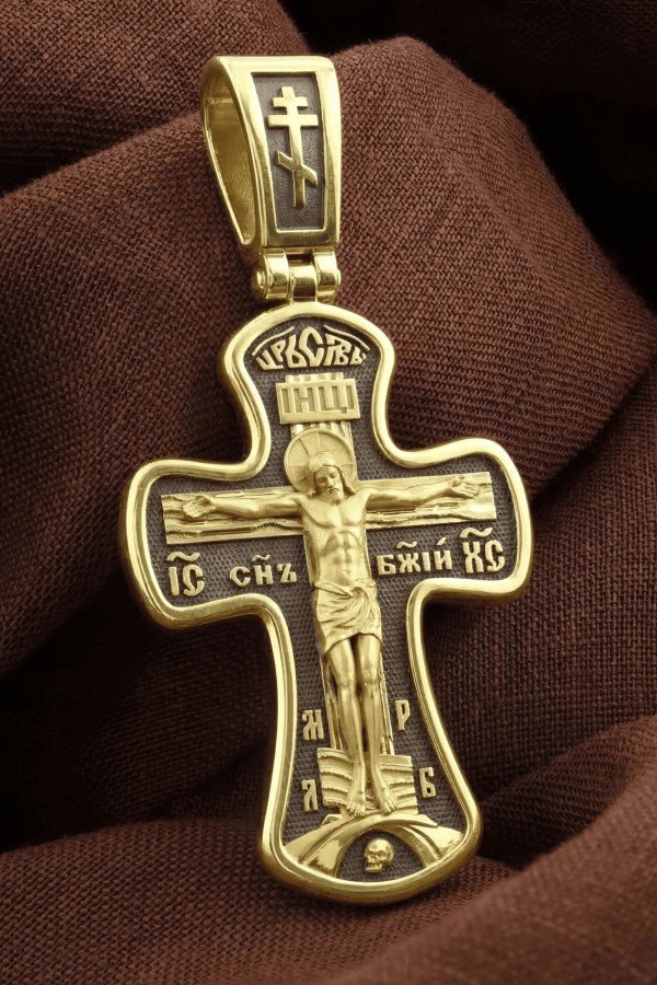 Крест из лимонного золота