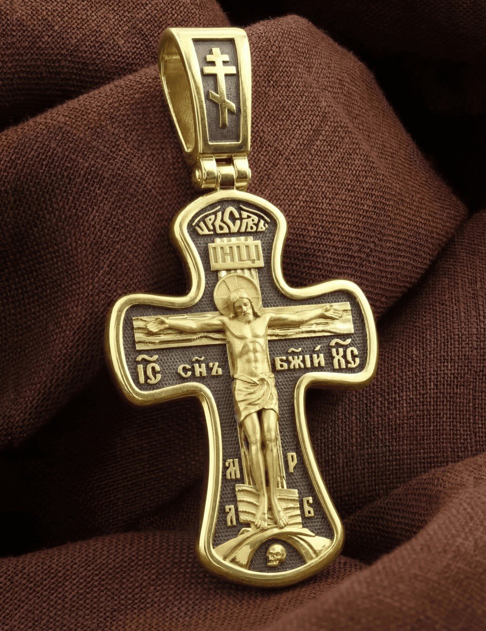 Крест из лимонного золота