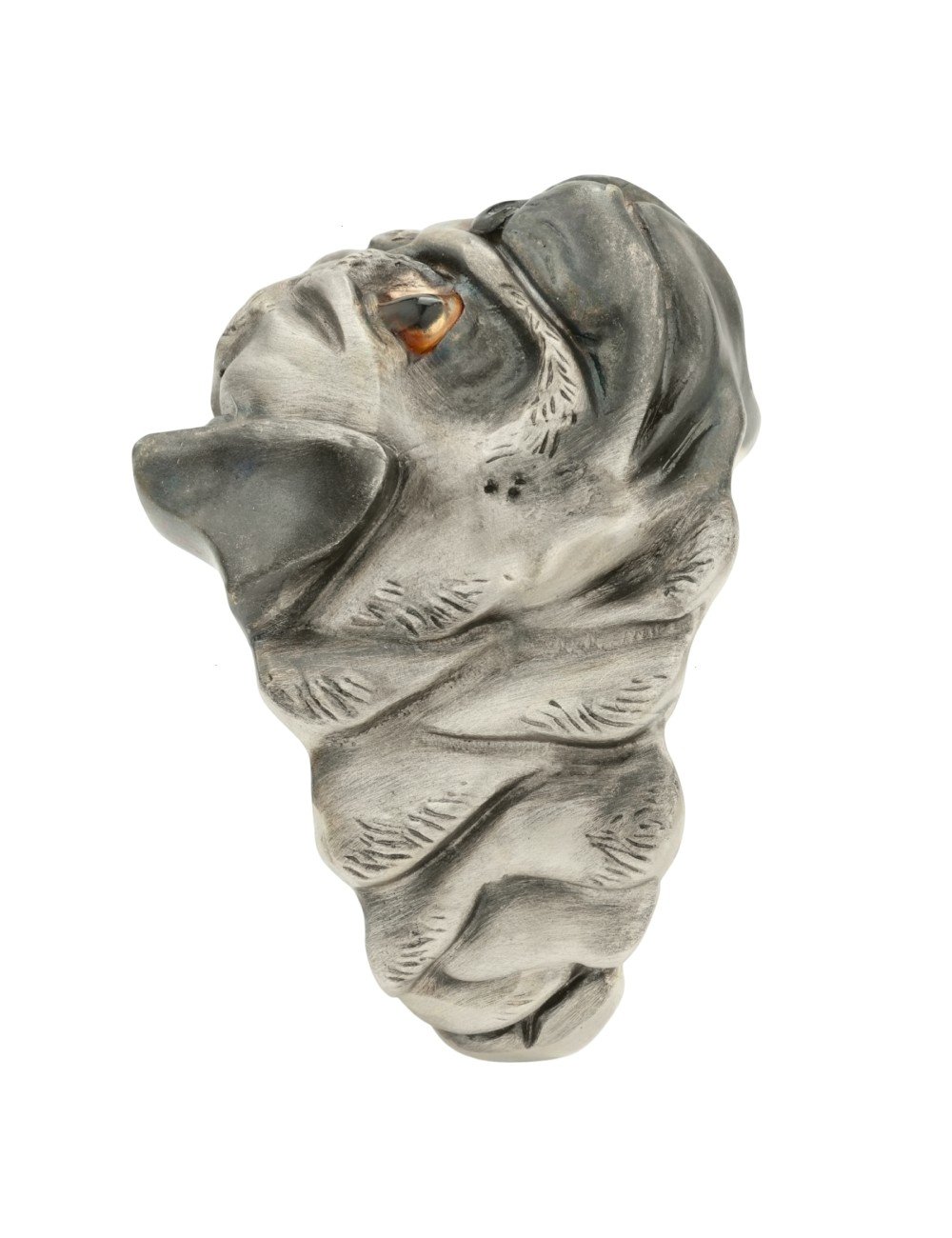 Кольцо из белого золота c эмалью