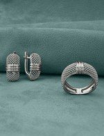 Серьги из белого золота