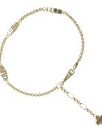 Браслет из лимонного золота c бриллиантами, ониксом и перламутром