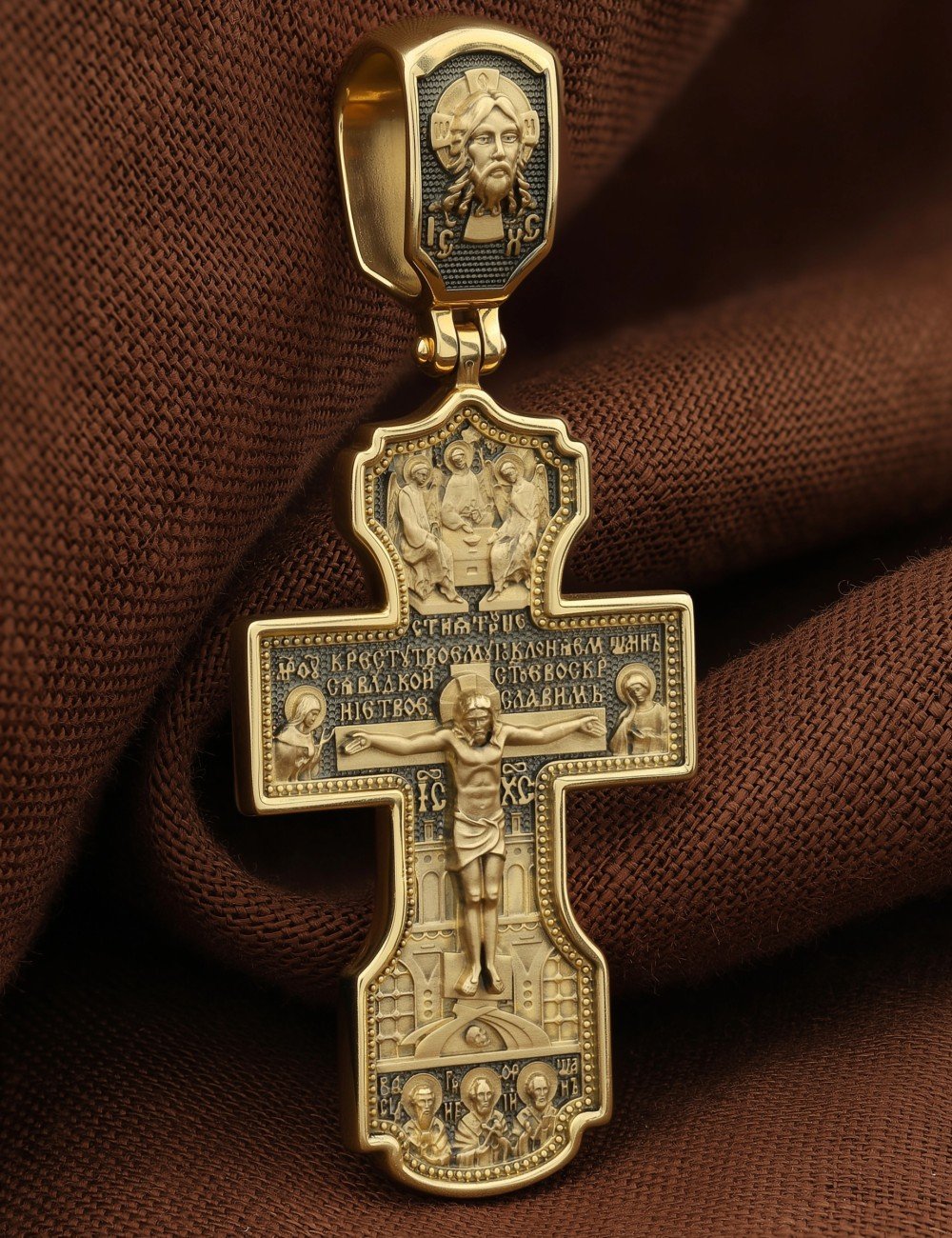 Крест из лимонного золота