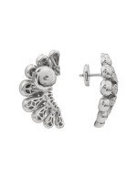 Серьги из белого золота c бриллиантами