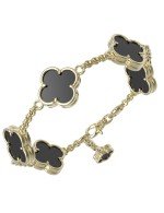 Браслет из лимонного золота c ониксом