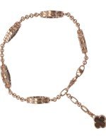 Браслет из золота c тигровым глазом