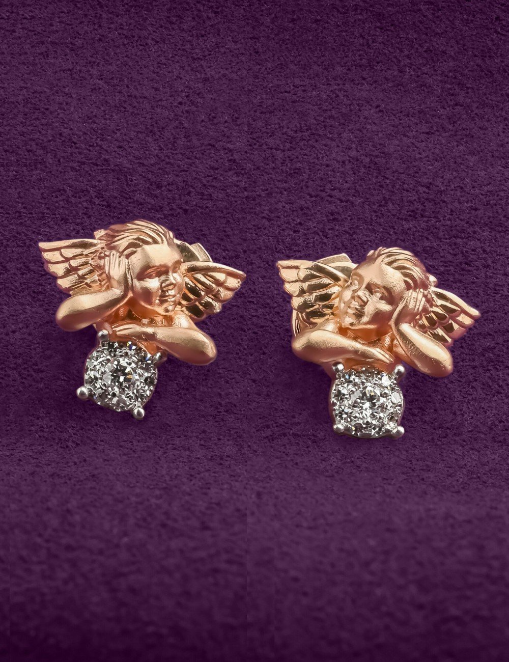 Серьги из золота c бриллиантами