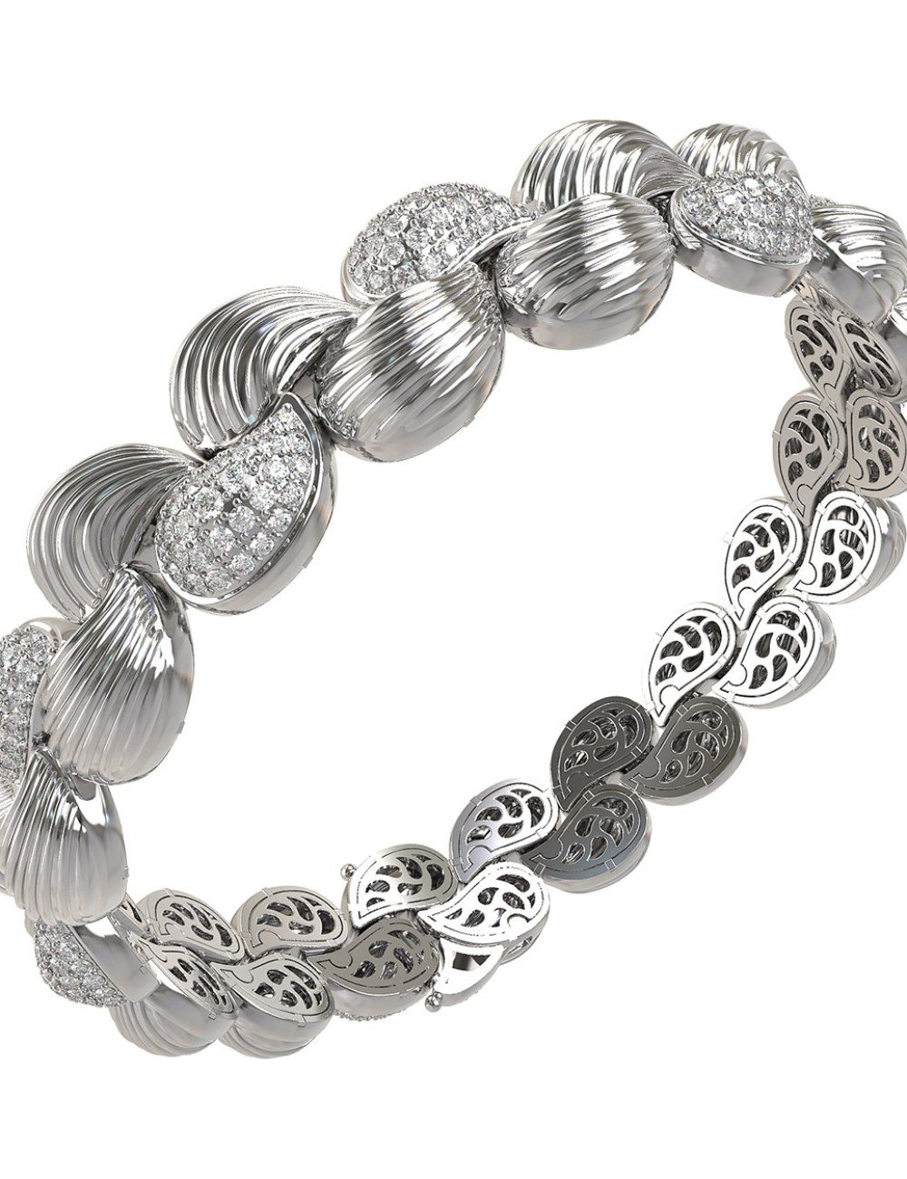 Браслет из белого золота c бриллиантами