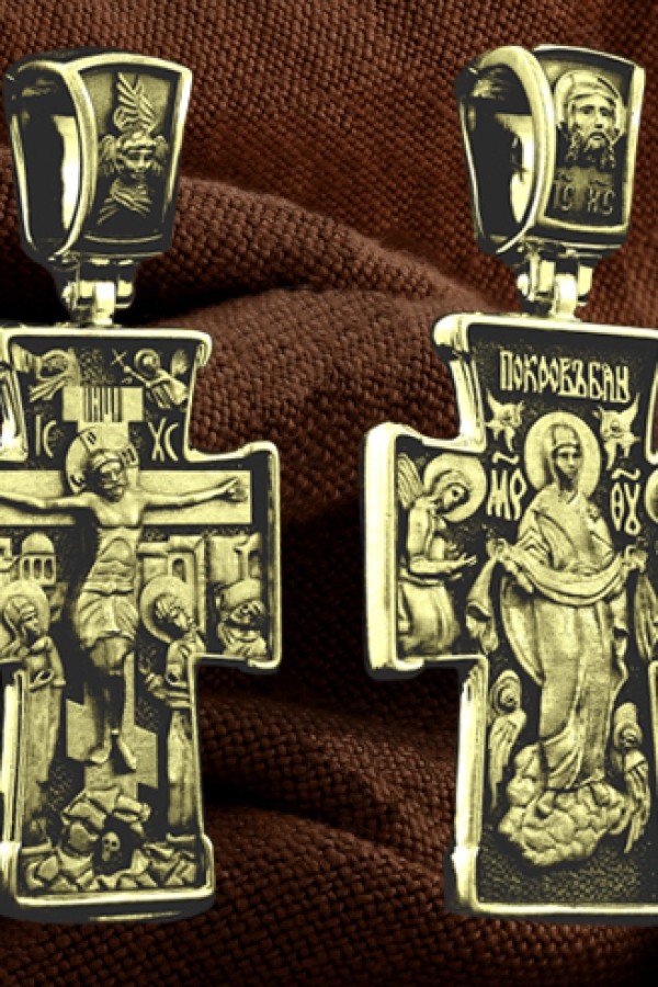 Крест из лимонного золота