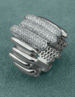 Кольцо из белого золота c бриллиантами