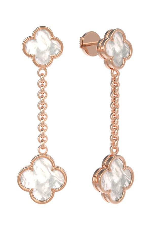 Серьги из золота c перламутром