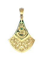 Подвеска из лимонного золота c бриллиантами и малахитом