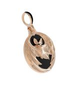 Подвеска из золота c эмалью и ониксом