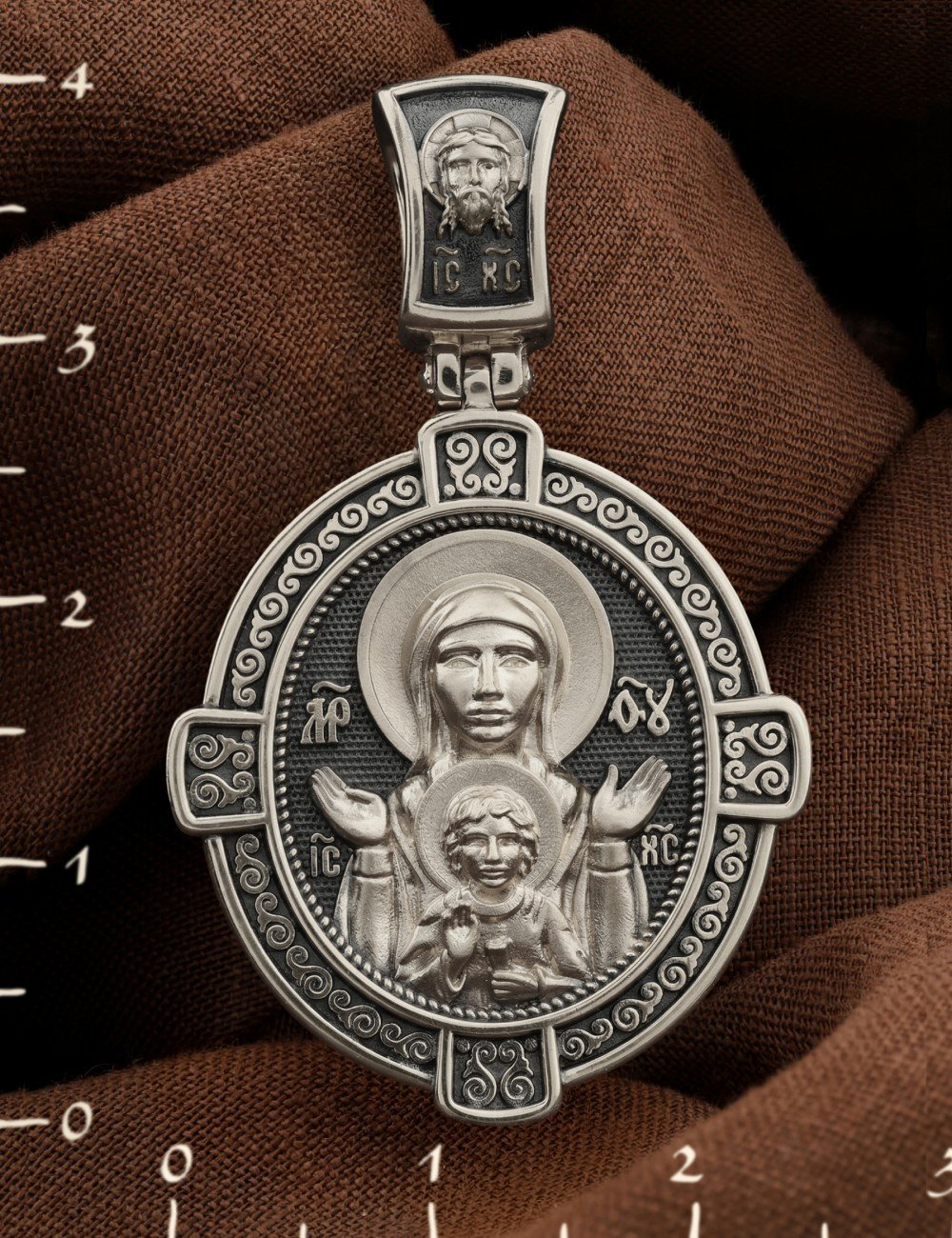 Образок из белого золота