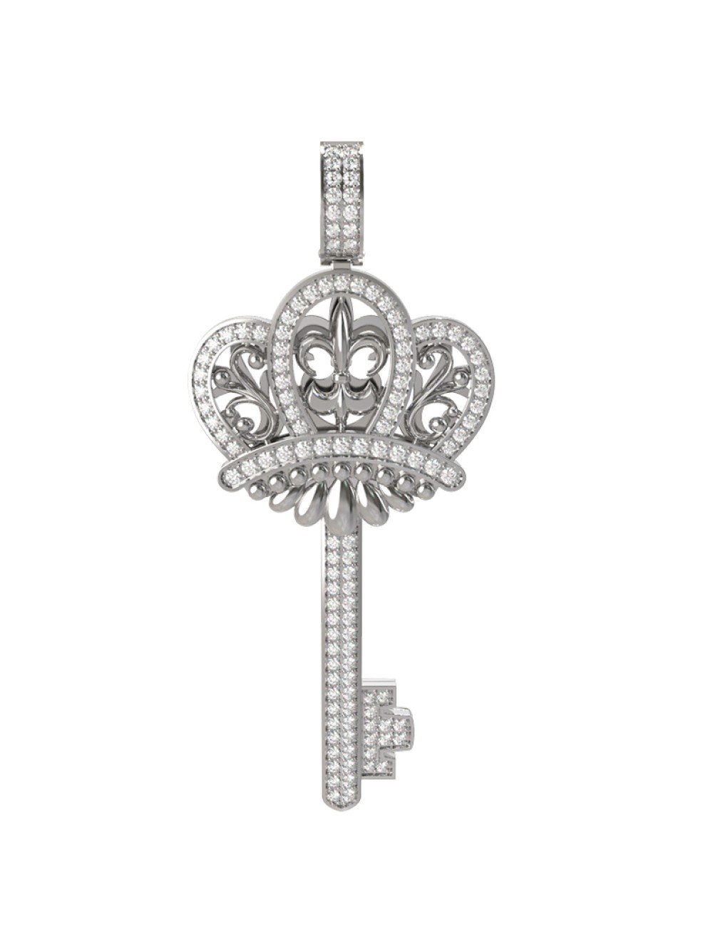 Подвеска из белого золота c бриллиантами