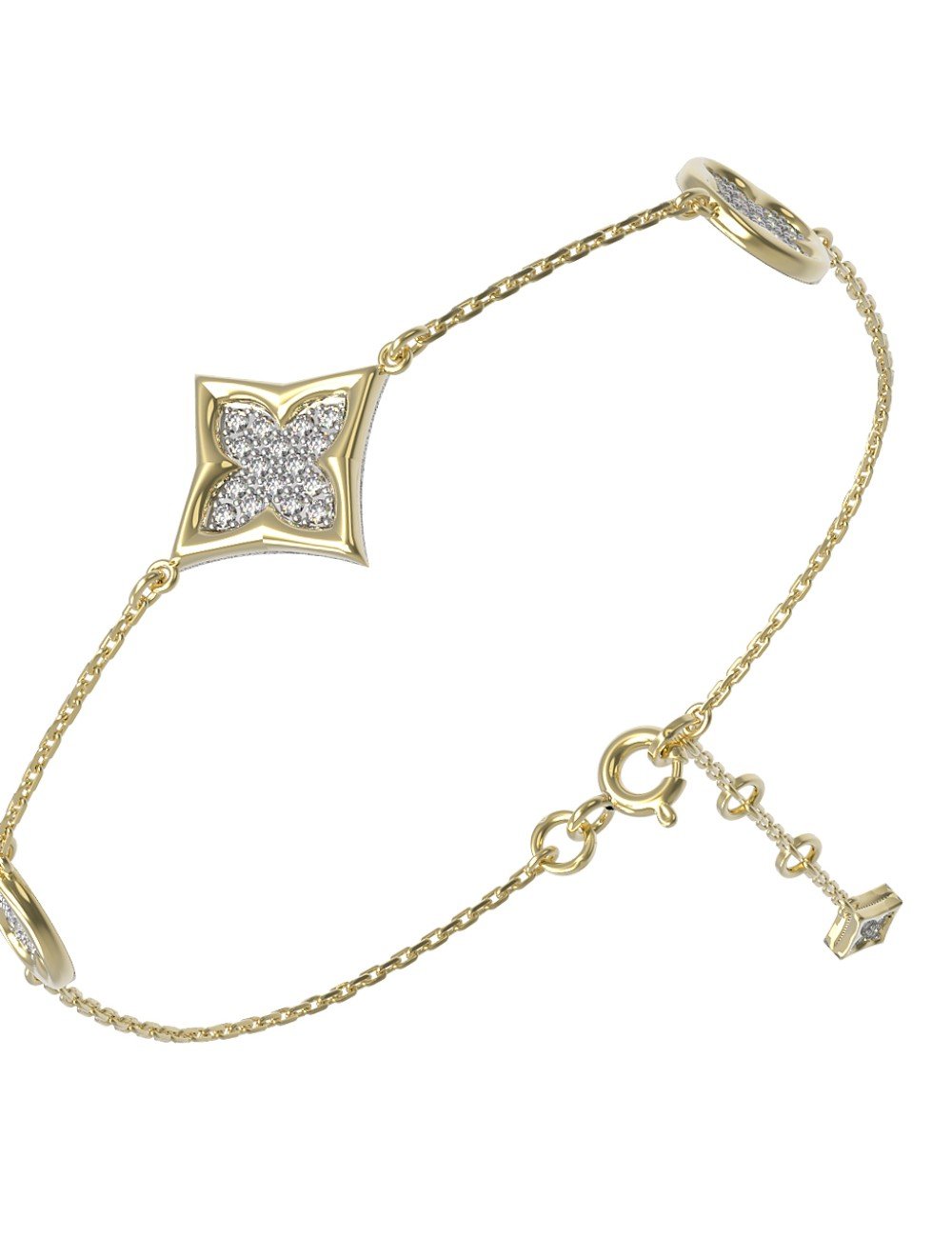 Браслет из лимонного золота c бриллиантами