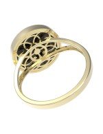 Кольцо из лимонного золота c бриллиантами и ониксом