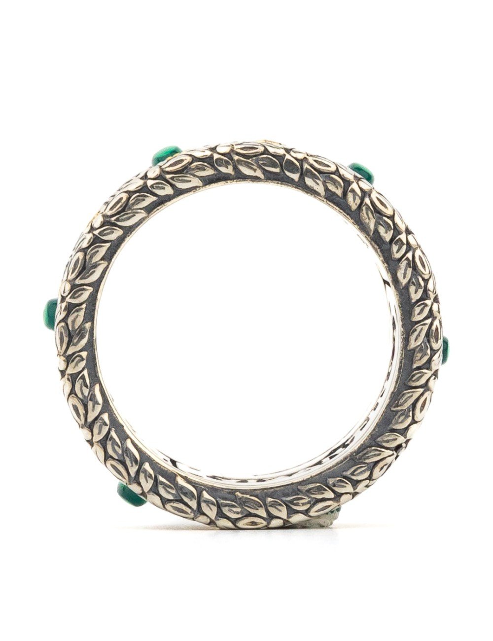 Кольцо из серебра и золота c бриллиантами, хризопразом и рубином