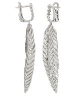 Серьги из белого золота c бриллиантами