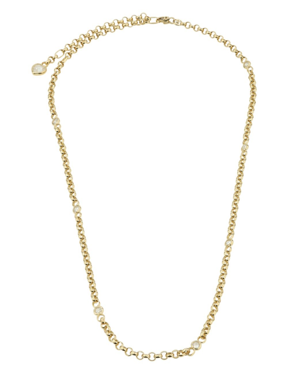 Цепь из лимонного золота c фианитом