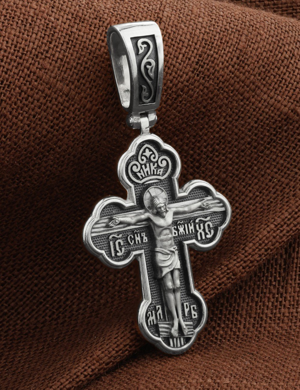 Крест из белого золота