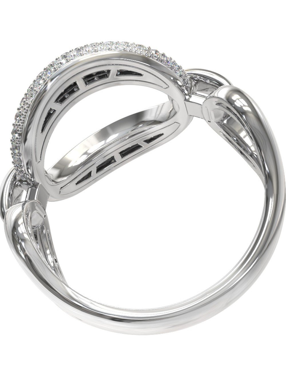 Кольцо из белого золота c бриллиантами