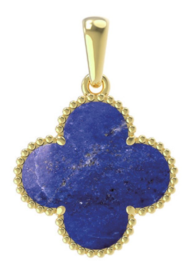 Подвеска из лимонного золота c лазуритом
