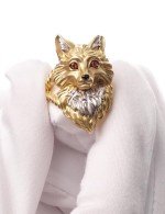 Кольцо из лимонного золота c эмалью