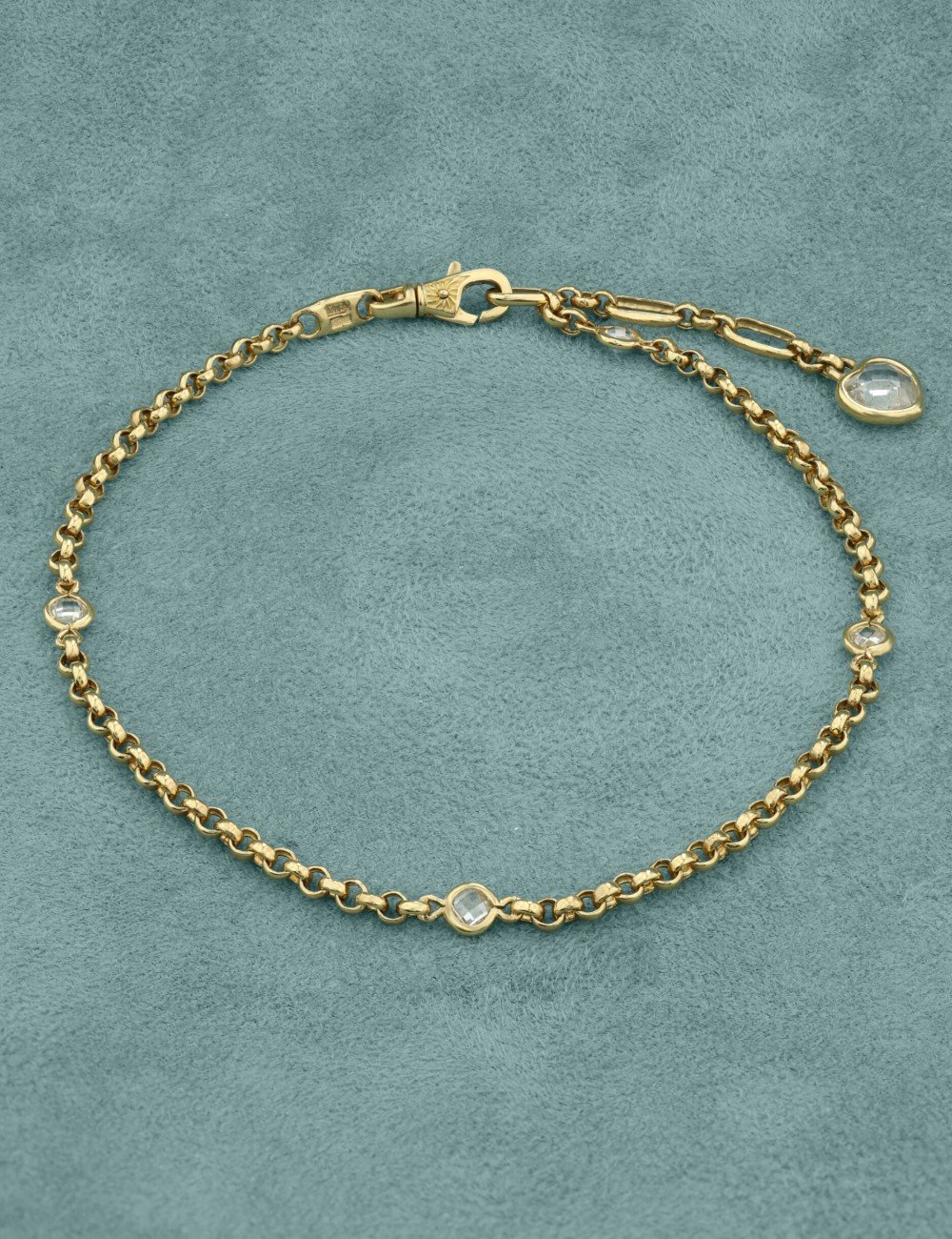 Браслет из лимонного золота c фианитом